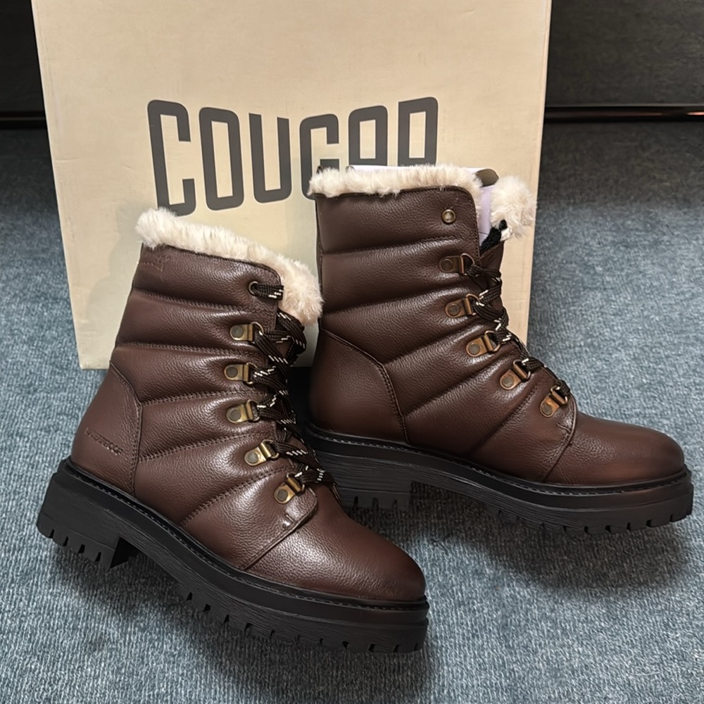 Cougar brown leather boots